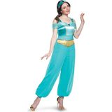 Mey İthalat Disney Kadın Jasmine Deluxe Yetişkin Kostümü, Turkuaz, Turkuaz, M (8-10)