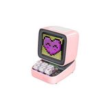 Mey İthalat Divoom Ditoo Pixel Art Taşınabilir Hoparlör, 256 LED Uygulama Kontrollü Ekran, Mekanik Rgb Klavye, Oyunlar, Alarmlar ile Bluetooth Kablosuz Yüksek Sesli Hoparlörler (Pink)