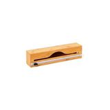 Mey İthalat Doğal Bambu Streç Film ve Alüminyum Folyo Dispenser Kesici Kutusu, Asılabilir Mutfak Düzenleyici Organizer, Pratik Kesim ve Saklama Aparatı, Premium Dayanıklı Tasarım, 33,4 x 8 cm
