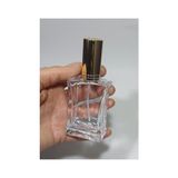 Mey İthalat Doldurulabilir Cam Sprey Kolonya ve Parfüm Şişesi 50 Ml, Gold Kapaklı 10 Adet, PRFM-002786 - Renkli