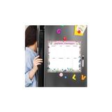 Mey İthalat Dünya Magnet Floral Haftalık Magnet Planlayıcı, Mıknatıslı Silinebilir Yazı Tahtası Pano + 3 Kalem - Çok Renkli - Standart - Otomatik