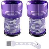 Mey İthalat Dyson V12 Detect Slim Elektrikli Süpürge Için Yedek Filtre, Absolute Extra/total Clean/fluffy Aksesuar Arka Filtre Yedek Parçası 971517-01 (2 Adet Hepa Filtre 1 Temizleme Fırçası)