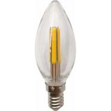 Mey İthalat E14 LED 4W (45W) Filamentlı Rustik Ampul – Sarı Işık Kırılmaz Gövde, Dekoratif Mum Lamba