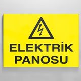 Mey İthalat Elektrik Panosu Uyarı Levhası 20X30 cm - Çok Renkli - Standart - Otomatik
