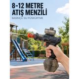 Mey İthalat® Elektrikli Şarjlı Su Tabancası Otomatik Basınçlı Atışlı Led Işıklı Su Oyuncağı