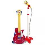 Mey İthalat® Elektronik Ayaklı Mikrofonlu Gitar Seti Kırmızı