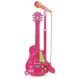 Mey İthalat® Elektronik Ayaklı Mikrofonlu Pembe Gitar