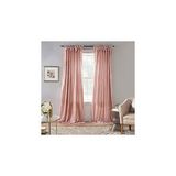 Mey İthalat Elrene Home Fashions Korena Perde Katlamalı Kadife, Rustik Tarz, Oturma Odası Veya Yatak Odası Için, 127,8 x 244,9 Cm, Allık, 1 Perde