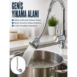Mey İthalat® Esnek Spiral Musluk Uzatma Fıskiyesi Su Tasarruflu Ayarlanabilir Musluk Başlığı