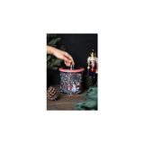 Mey İthalat Evle-Tales Desenli Yuvarlak Metal Saklama Kabı, Erzak Saklama Kabı - Organizer Kutu 14 cm x 15 cm (Tales Alices)