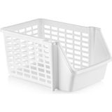 Mey İthalat Eynel 5 Adet Çok Amaçlı Katlı Geçmeli Organizer, Pratik Dolap Içi Lavabo Altı Evye-Tezgah Üstü Buzdolabı Mutfak Banyo Çamaşır Makinesi Ev Düzenleyici Plastik Sepet (5 Adet - Beyaz)