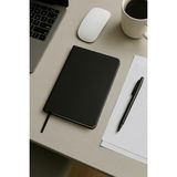 Mey İthalat Fark Tanıtım Defter, Çizgisiz Not Defteri, Siyah Termo Deri Kapaklı Çizgisiz Not Defter, 128 Yaprak A5 Planlama Not Defteri, Ofis ve Kırtasiye, Plan, Notebook (14CM x 21 Cm)