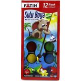 Mey İthalat Fatih Jumbo Suluboya 12 Renk Js-12 12 Parça Su Renkli Boya Seti Çocuklar İçin