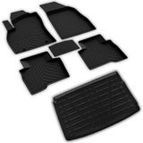 Mey İthalat Ferrous Autoaccessories Peugeot Bipper Combi ile Uyumlu 4d Paspas ve Halı Bagaj 3D Bagaj Havuzu 2008 ve Üstü