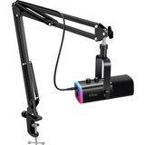 Mey İthalat Fıfıne Xlr/usb Mikrofon Seti, Yayın ve Podcast Için, Dinamik Rgb Mikrofon Kiti, Bom Kol Standı, Sessize Alma Düğmesi, Kulaklık Jakı, Vokal ve Seslendirme Kaydı Için, Ampligame AM8T