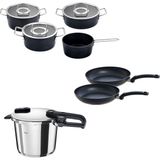 Mey İthalat Fissler Vitaquick Edition 6 Litre Düdüklü Tencere + Adamant Tencere ve Tava Seti