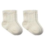 Mey Ithalat® Fiyonklu Penye Soket Çorap 2li 10150 Naturel