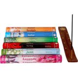 Mey İthalat Flute Çubuk Tütsü Seti, 6’lı Karma Tütsü Seti 6X20 (120 Çubuk)