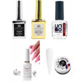 Mey İthalat Fontenay Kalıcı Oje Set 2, Top Coat, Base Coat 15ML, Primer 12ML, Blooming Jel 15ML, Hamur Jeli 15ML, Milky White