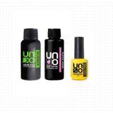 Mey İthalat Fontenay Prof. Uno Rubber Base Coat & Super Shine Top Coat 50ML + Dehydrator 15ML 4'lü Set Şeffaf