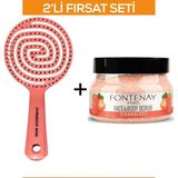 Mey İthalat Fontenay Profesyonel 3 Boyutlu Saç Fırçası +Face&body Peeling Scrub Yüz Maskesi Çilek 350ML 2'li Set