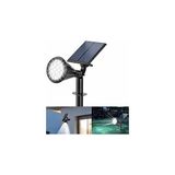 Mey İthalat Forlife Beyaz 18 LED Spot Güneş Enerjili Bahçe Aydınlatma Lambası, Fotoselli, Spike Aplik, 18W Su Geçirmez Dış Mekan Solar Lamba, Ağaç, Veranda, Garaj, Havuz, Duvar ve Zemin Montajına Uygundur 42 cm