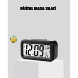 Mey Ithalat® Fotoselli Dijital Masa Saati Aydınlatmalı Alarm ve Tarih Göstergeli