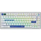 Mey İthalat Gamepower Gasket Pro x Kablosuz Mekanik Oyun Klavyesi, %75 Düzen, Üçlü Mod (Kablosuz, Bluetooth, Kablo), Rgb, 81 Tuş, Doğrusal Anahtarlar, Akıllı Ekran, Beyaz