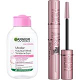 Mey İthalat Garnier Skin Naturals Micellar Kusursuz Makyaj Temizleme Suyu (100 Ml) & Maybelline New York Lash Sensational Sky High Maskara
