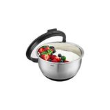 Mey İthalat Gefu Muovo Taze Tutma Kasesi, Paslanmaz Çelik Kase, Karıştırma Kasesi, Servis Kasesi, Salata Kasesi, Silikon Tabanlı ve Saklama Kapaklı, Çap 16 cm