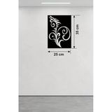 Mey İthalat® Geleneksel Çiçek Desenli Ahşap Duvar Tablosu - 25X35 Cm Lazer Kesim Dekoratif Pano