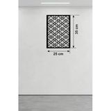 Mey İthalat® Geometrik Kafes Desenli Ahşap Duvar Tablosu - 25X35 Cm Lazer Kesim Dekoratif Pano