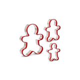 Mey İthalat Gingerbread Adam Kurabiye Kalıbı 3’lü Set, Silikon Kaplı Güvenli Kenar, Paslanmaz Çelik Dayanıklı Kesim Aparatı, Kolay Temizlenir, Kurabiye Şekillendirme Için Ev Tipi Pasta Hamur Kalıbı