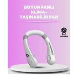 Mey İthalat® Giyilebilir Bladeless Boyun Fanı | 360° Serinlik, 5 Kademe Rüzgar, Usb Şarjlı Sessiz Mini Klima
