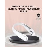 Mey İthalat Giyilebilir Sessiz Fan | 224G Hafif, Bladeless Güvenli Tasarım, 5 Vitesli Soğutma, USB