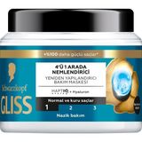 Mey İthalat Gliss Aqua Revive Nemlendirici 4'ü 1 Arada Bakım Maskesi 400 Ml, Normal ve Kuru Saçlar