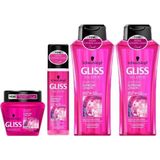 Mey İthalat Gliss Supreme Length 4'lü Saç Bakım Seti, 2 Şampuan + Maske + Sıvı Saç Kremi
