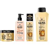 Mey İthalat Gliss Ultimate Oil Elixir 4'lü Saç Bakım Seti, Şampuan, Maske, Jel Bakım, Sıvı Krem 1258989109133