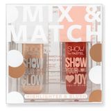 Mey İthalat Glow Liquid Highlighter 72 ve Joy Liquid Blush Allık 57 - Renkli