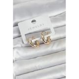 Mey İthalat® Gold Renk Pirinç Halka 15 Mm Kadın Küpe