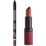 Mey İthalat Golden Rose Velvet Matte Lipstick No: 16 ve Emily No: 203 Ruj ve Dudak Kalemi Seti