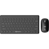 Mey İthalat Gravion KM-BT37 Kablosuz Klavye Mouse Seti, Bluetooth + USB Dongle 2.4g, 78 Tuş Kompakt, Türkçe Q, Pc Tv Laptop Tablet Telefon Uyumlu, Siyah