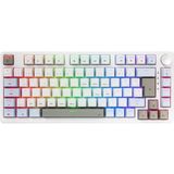 Mey İthalat Gravion Vexor Rgb Mekanik Gaming Oyuncu Klavyesi 82 Tuş | 3 Mod (Bluetooth + 2.4g + Kablolu) | Huano Brown Kahverengi Switch Linear | 2000MAH Batarya | Anti-Ghosting Kompakt%75 Hot Swap