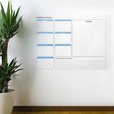 Mey İthalat® Haftalık Planlayıcı Manyetik Duvar Stickerı Takvim 56 Cm X 70 Cm
