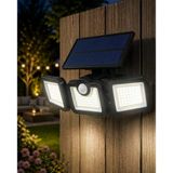Mey İthalat® Hareket Sensörlü Solar Bahçe Lambası Güçlü Led Duvar Projektörü