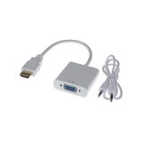 Mey İthalat HDMI To VGA Dönüştürücü Kablo Ses Destekli Adaptör Çevirici Ps3 Kulaklık Monitör Tv LED Uydu 4548 - Çok Renkli