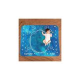 Mey İthalat Hediyesepeti Mavi Uzay Macerası Baby Shower Hediyesi Fotoğraf Çekim Battaniyesi 100X120 cm