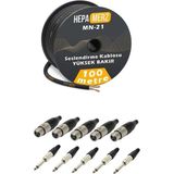 Mey İthalat Hepa Merz Connection Paket-6 Mikrofon Kablosu Xlr-Jak Konnektör Paketi