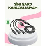 Mey İthalat® Hızlı Şarj Destekli Çoklu Şarj Kablosu – Seyahat Ve Günlük Kullanım