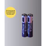 Mey Ithalat® Hızlı Şarj Teknolojili USB Şarjlı Aaa Pil – 40 Dakikada Tam Şarj - Renkli - 1 Adet